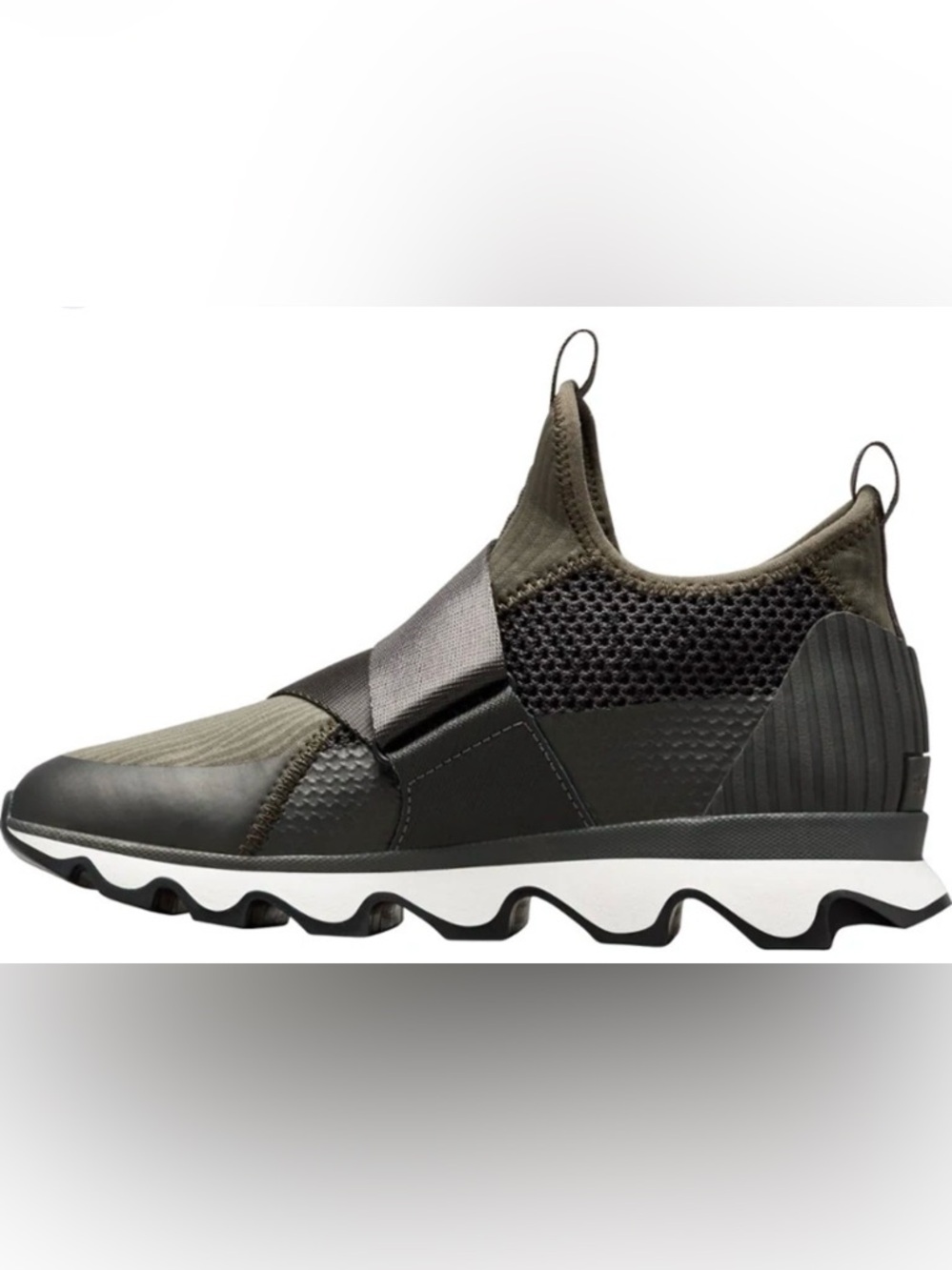 Sorel Women's Slip-On Knit Sneaker in Black and Gray - Picture 3 of 16